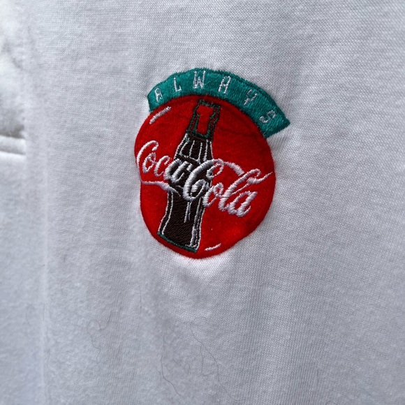 Vintage Coca Cola Polo Shirt / 90s / Single Stitch / L - XL - Picture 2 of 6